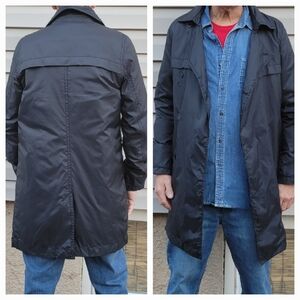 Whyred Black Nylon Lightweight Trench Men's 46